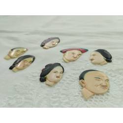 Caras de chinos para mantón de Manila