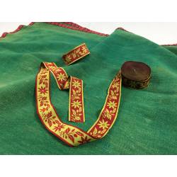 Cinta modelo bellotas. 4 cm rojo intenso