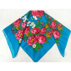 Pañuelo azul estampado
