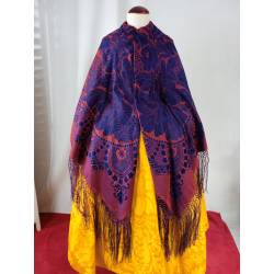 Mantón o pañuelo en dos tonos