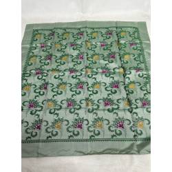 Pañuelo brocado de seda verde