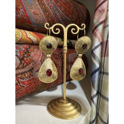 Pendientes de botón y almendra