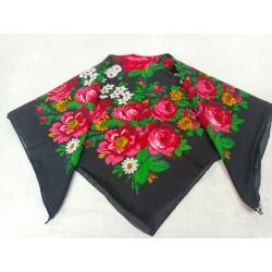 Pañuelo negro estampado