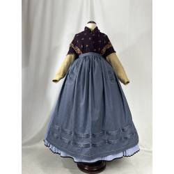 Delantal de percal azul