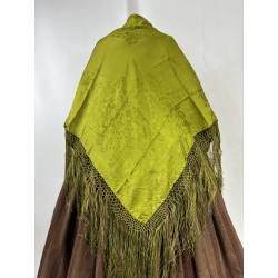 Pañuelo de seda color aceite