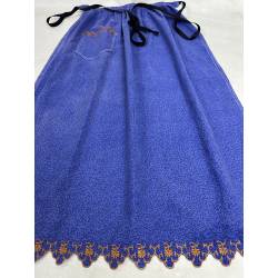 Delantal de percal azul,...