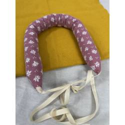 Rulo de percal rosa estampado