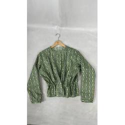 Chambra de percal verde