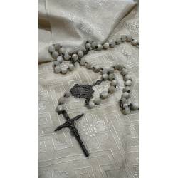 Antiguo rosario de plata y...