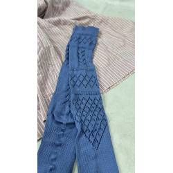 Medias azules de algodón