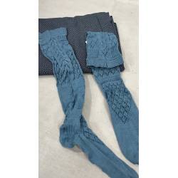 Medias caladas azul plomo