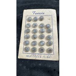 Lote de 23 botones gris perla