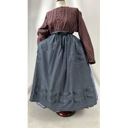 Delantal de percal azul