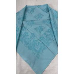 Pañuelo adamascado azul cielo