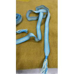 Ligas azules de telar...