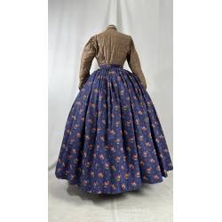 Saya de percal azul índigo