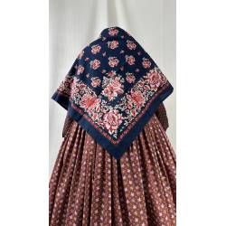 Indiana azul estampada. 120 cm