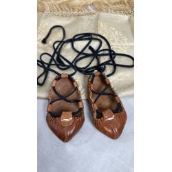 Abarcas de cuero, 14 cm
