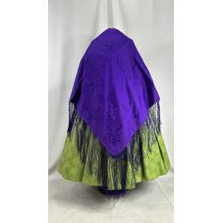 Mantón morado adamascado