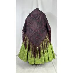 Pañuelo de gro granate y negro