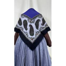 Pañuelo de lanilla lila