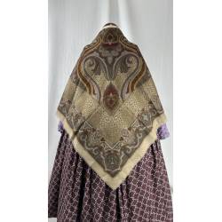 Pañuelo de lanilla marrón