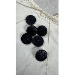 Lote de 6 botones negros