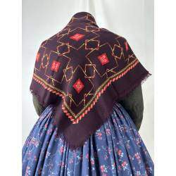 Pañuelo de merino estampado
