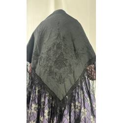 Antiguo mantón del ramo negro