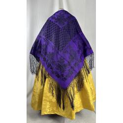Pañuelo morado y negro,...